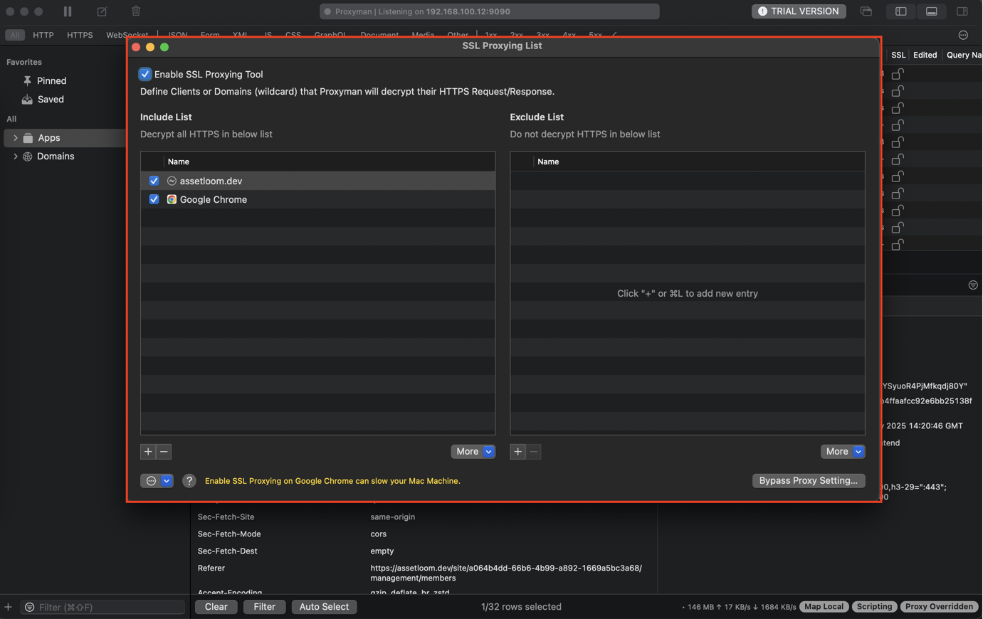 Include List and Exclude List