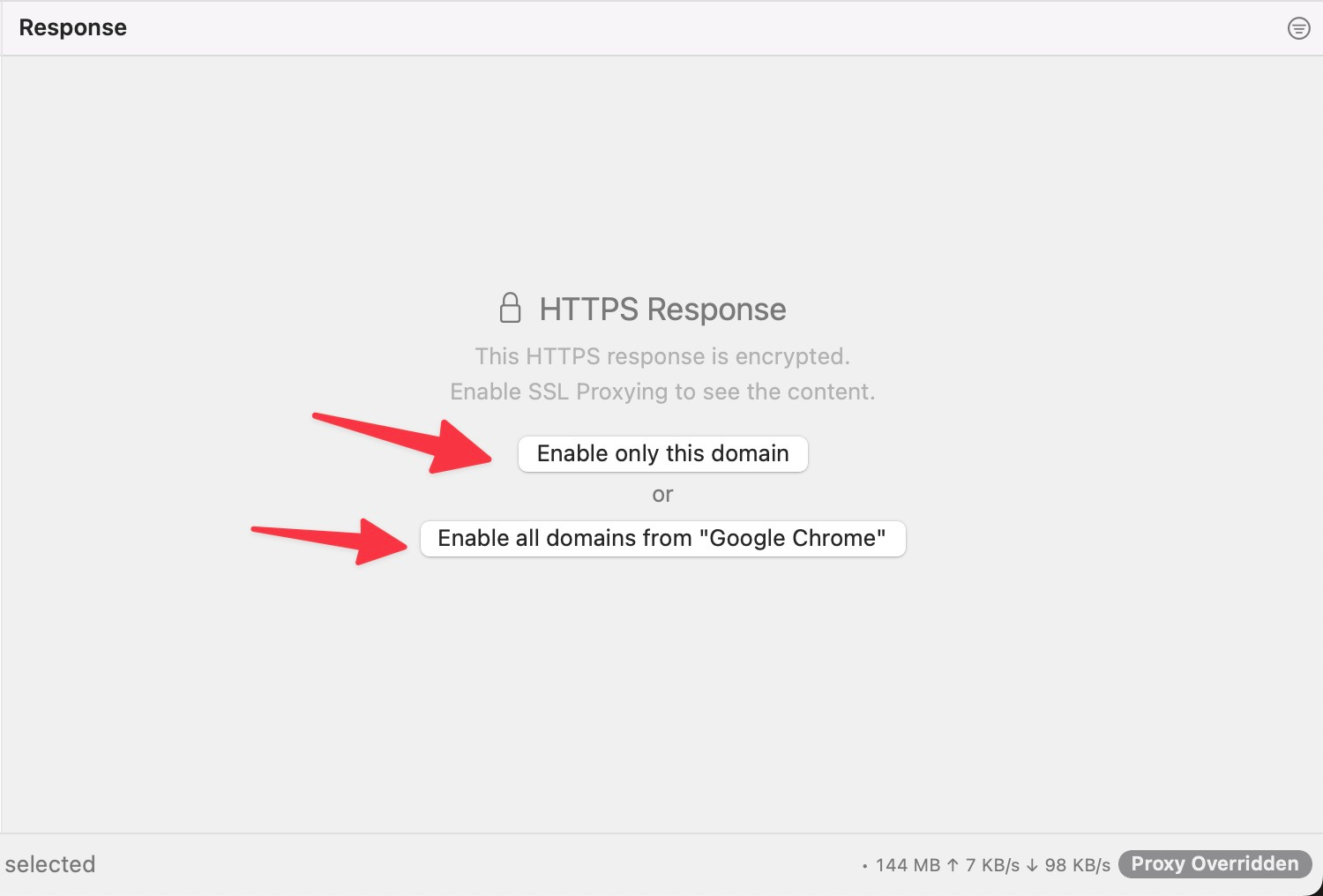 Select the request