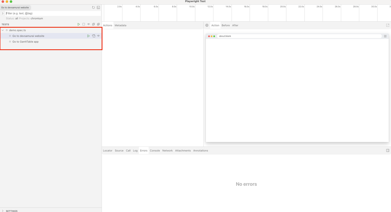 Test List view