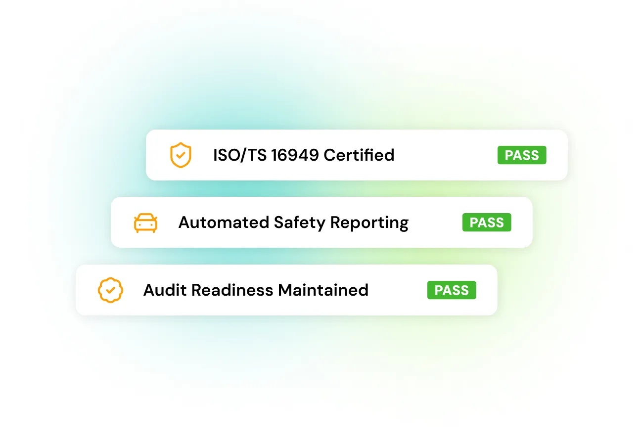 Maintain Compliance and  Vehicle Safety